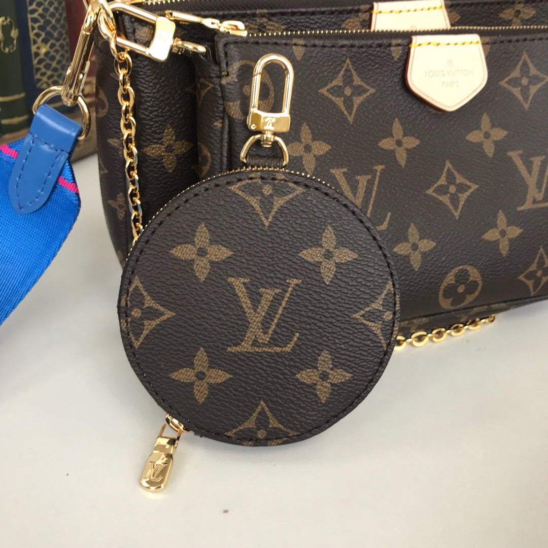 Blue, Black and Flamingo Bags