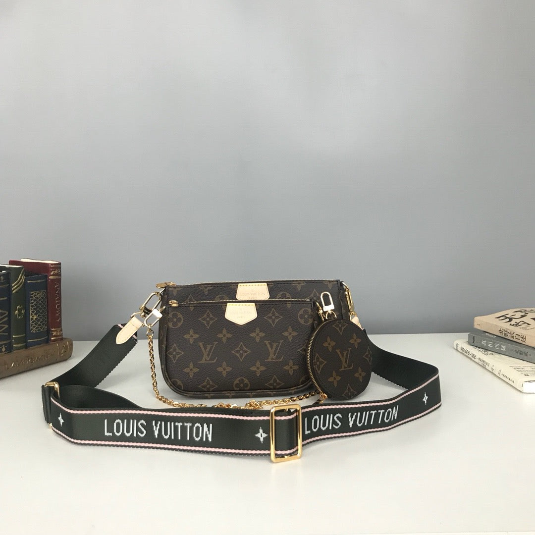 Blue, Black and Flamingo Bags