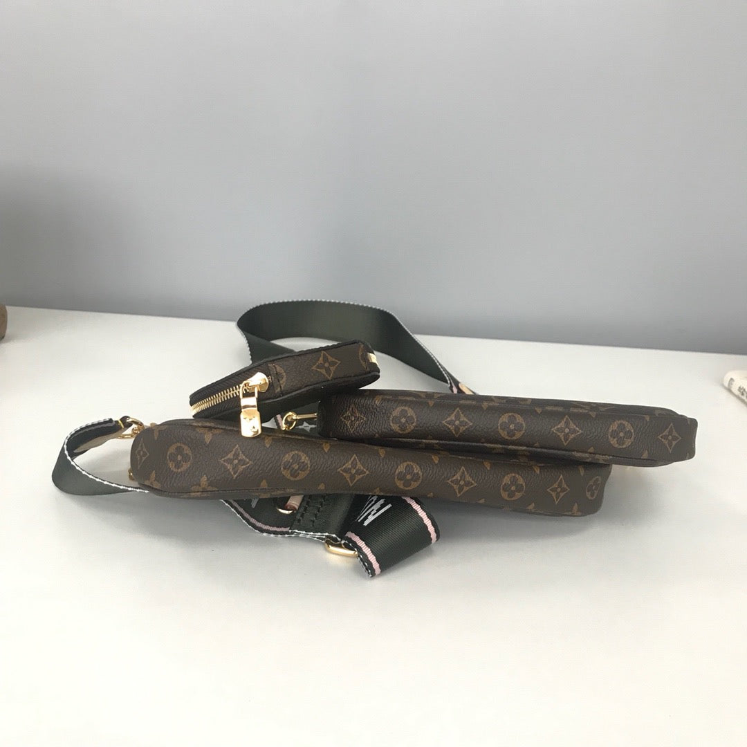 Blue, Black and Flamingo Bags
