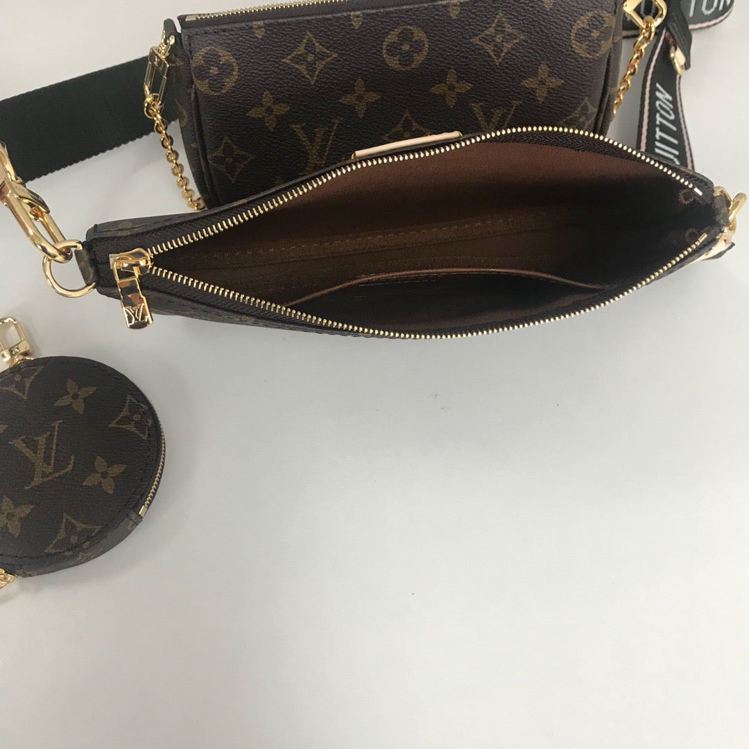 Blue, Black and Flamingo Bags