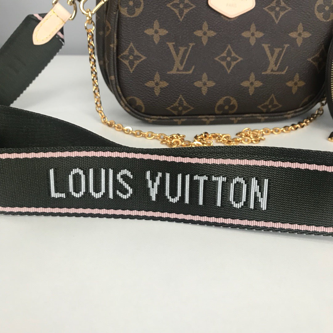 Blue, Black and Flamingo Bags