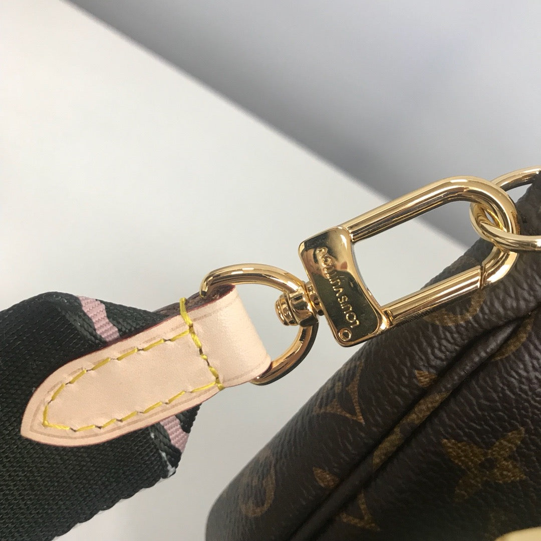 Blue, Black and Flamingo Bags