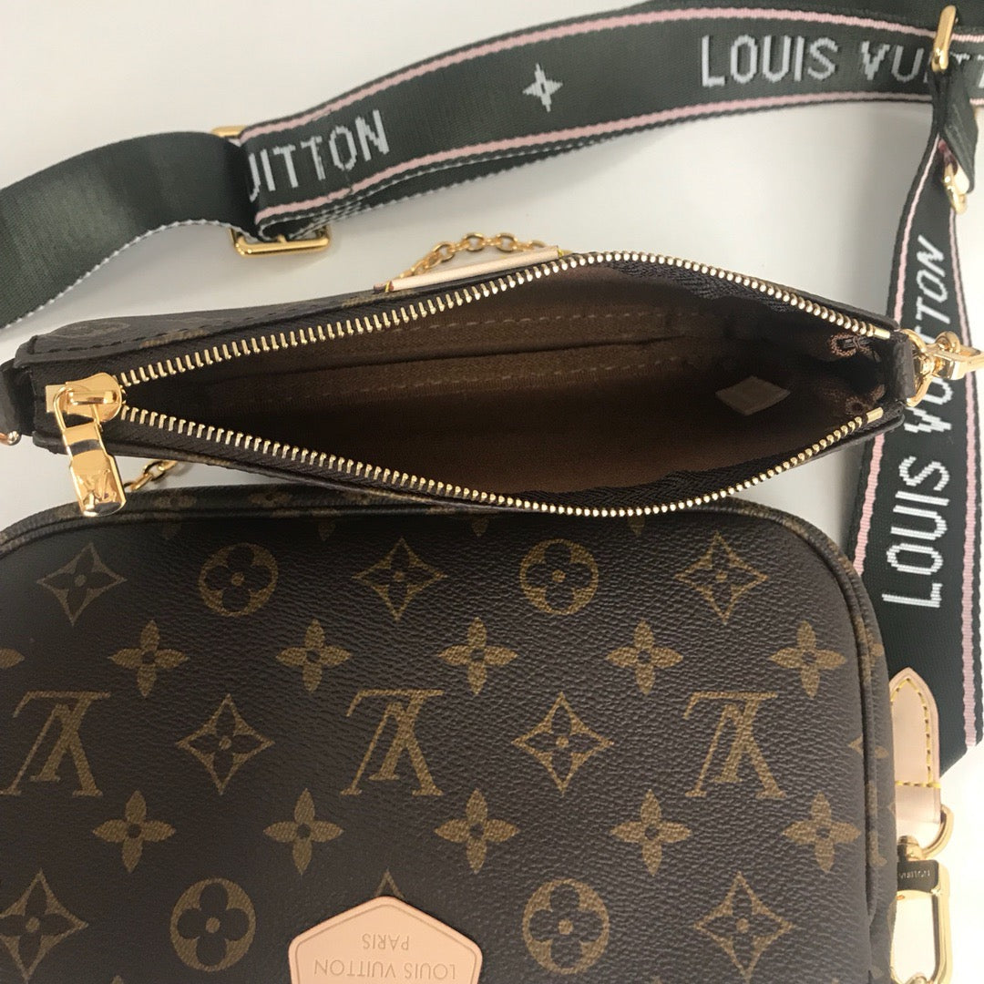 Blue, Black and Flamingo Bags