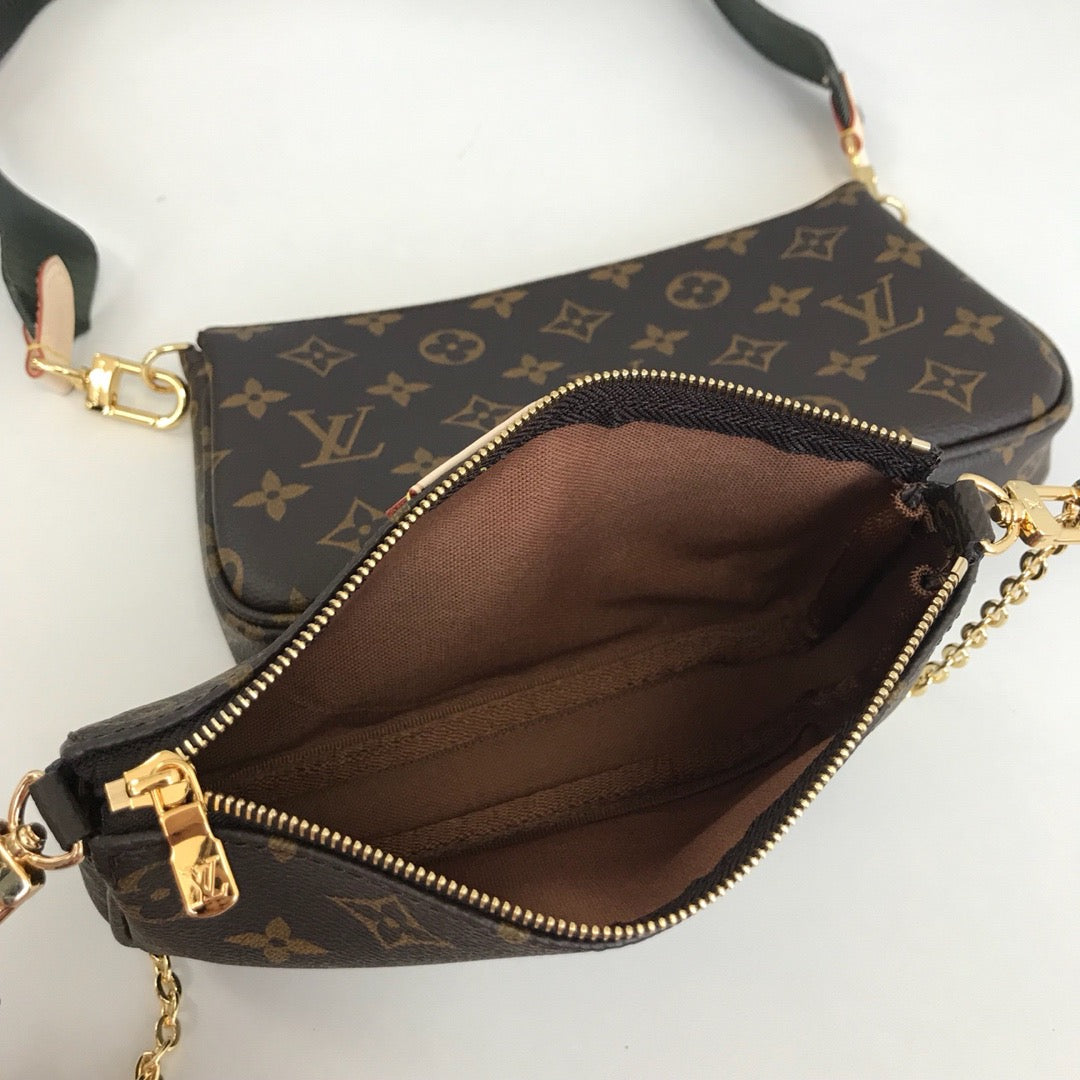 Blue, Black and Flamingo Bags
