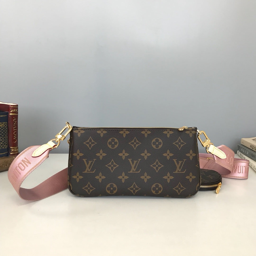 Blue, Black and Flamingo Bags