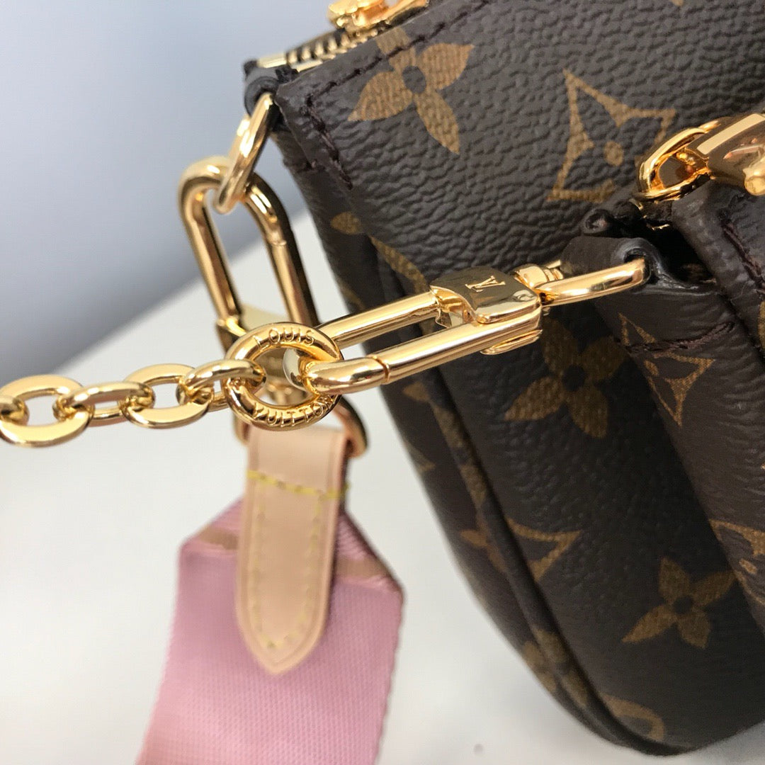 Blue, Black and Flamingo Bags