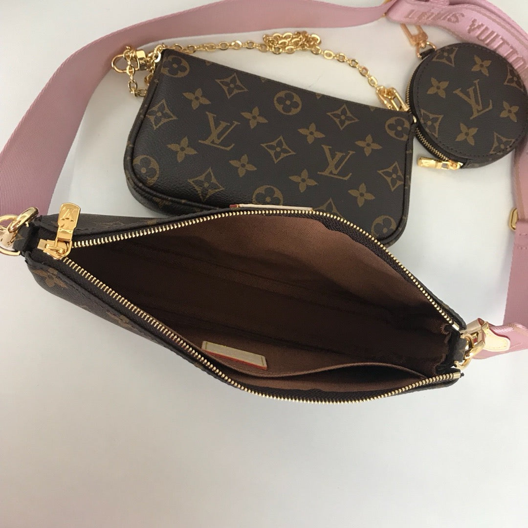 Blue, Black and Flamingo Bags