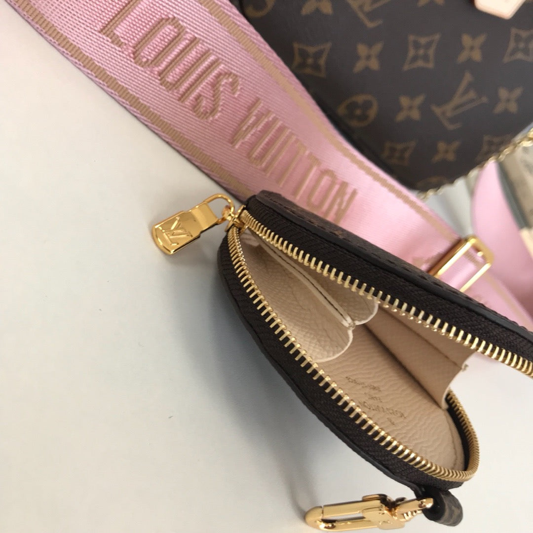 Blue, Black and Flamingo Bags