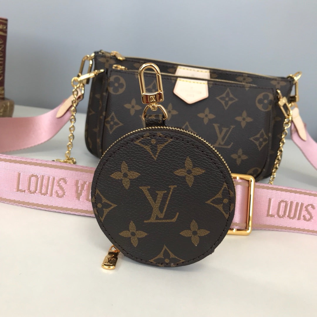 Blue, Black and Flamingo Bags