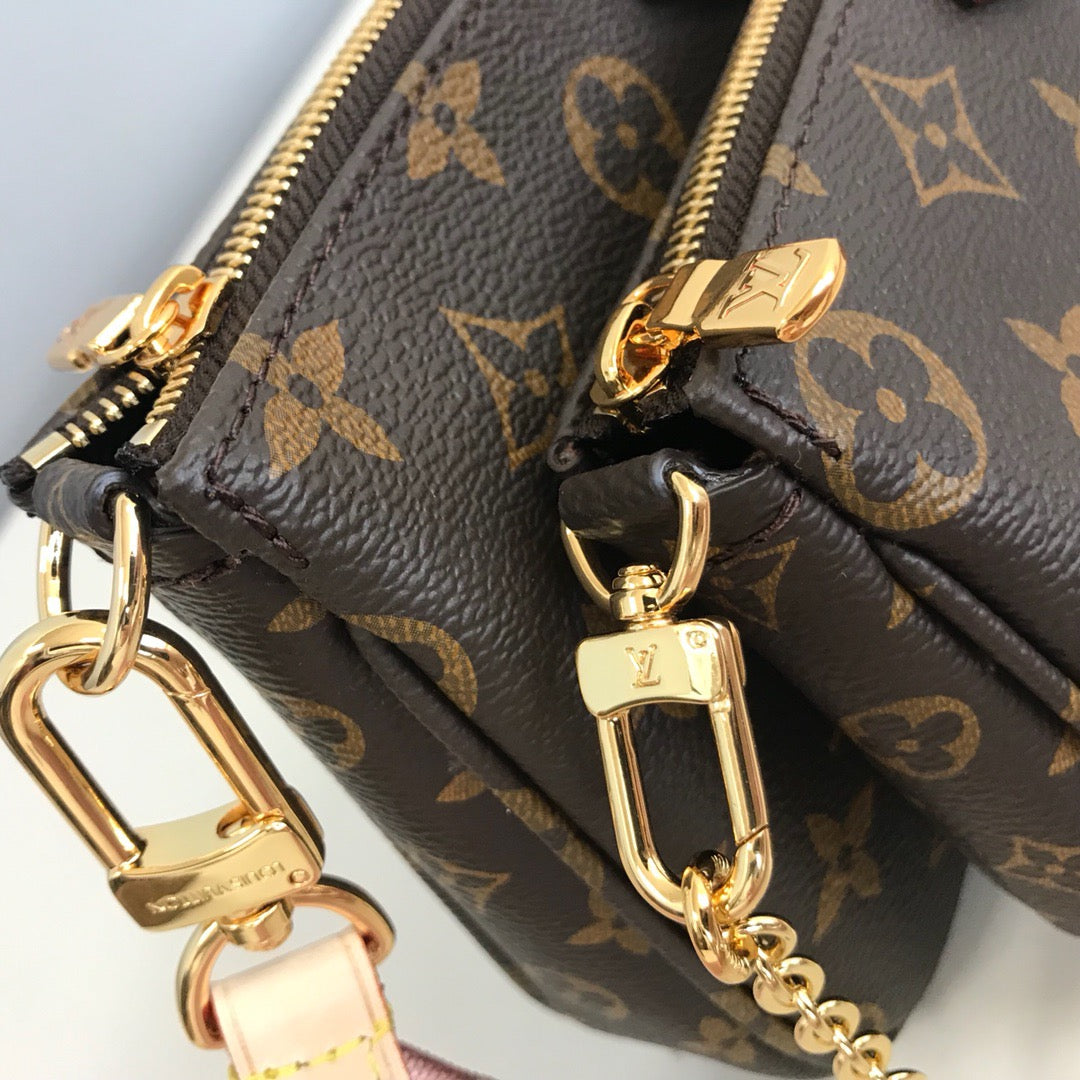 Blue, Black and Flamingo Bags