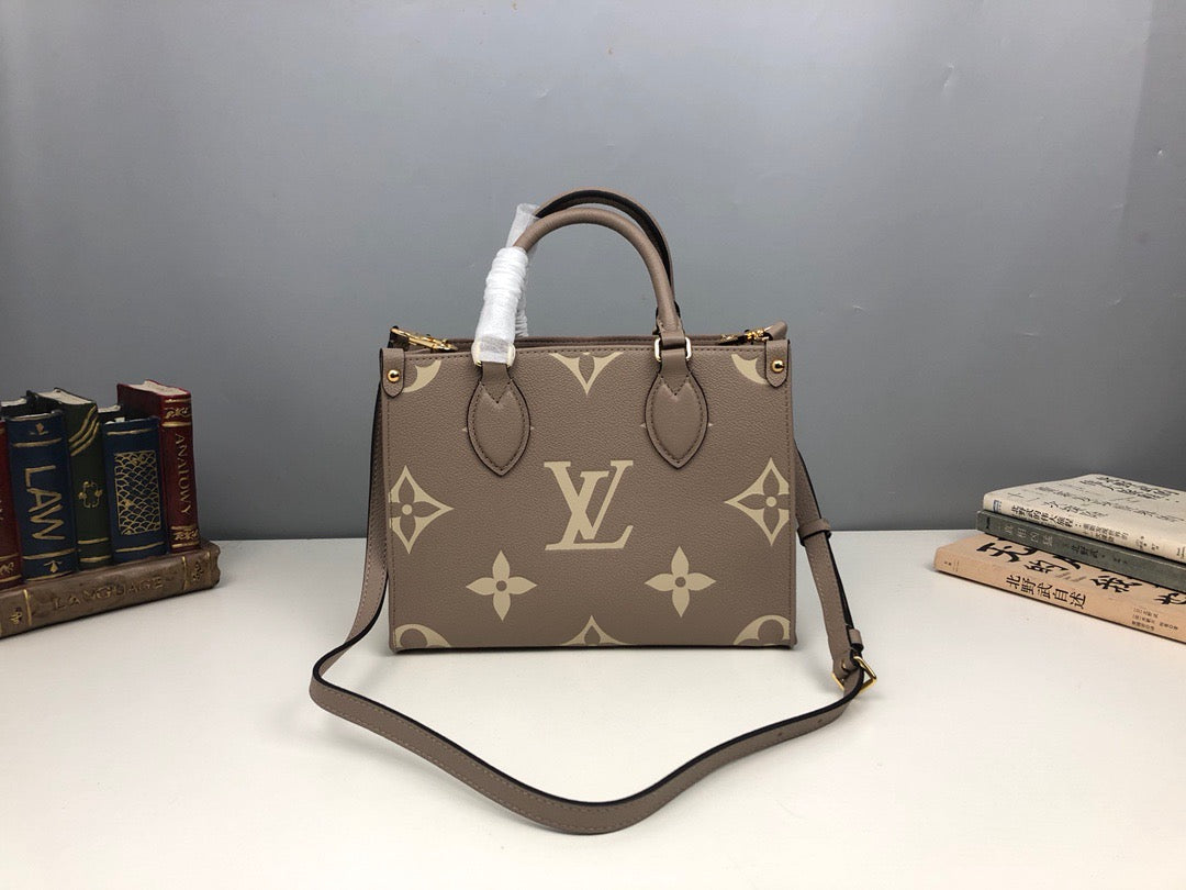 Wheat, Brown, Black, Gray and Deep Pink Bags