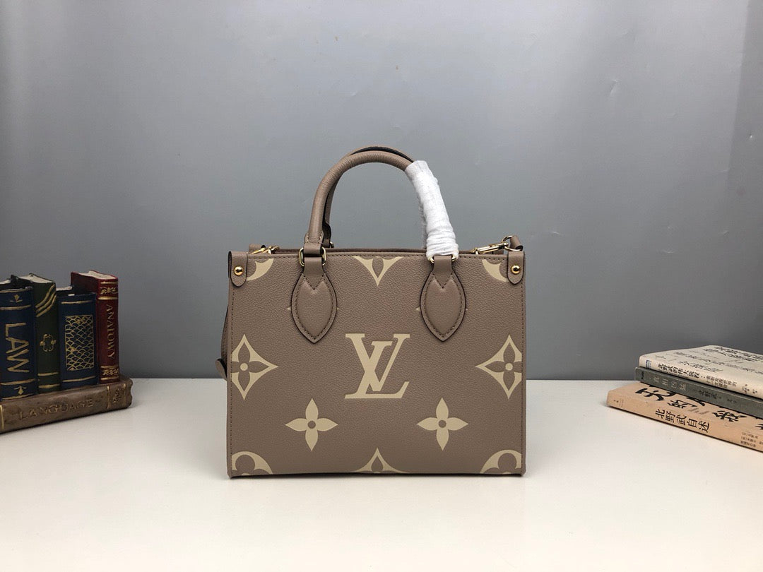 Wheat, Brown, Black, Gray and Deep Pink Bags