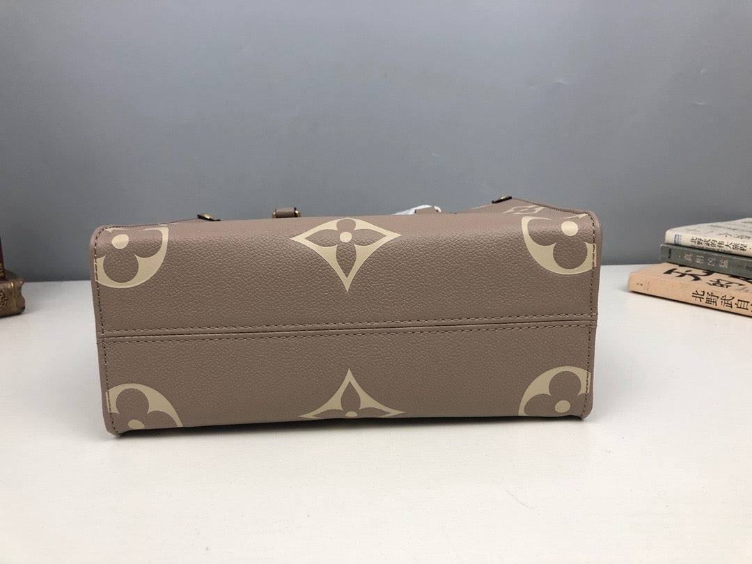 Wheat, Brown, Black, Gray and Deep Pink Bags