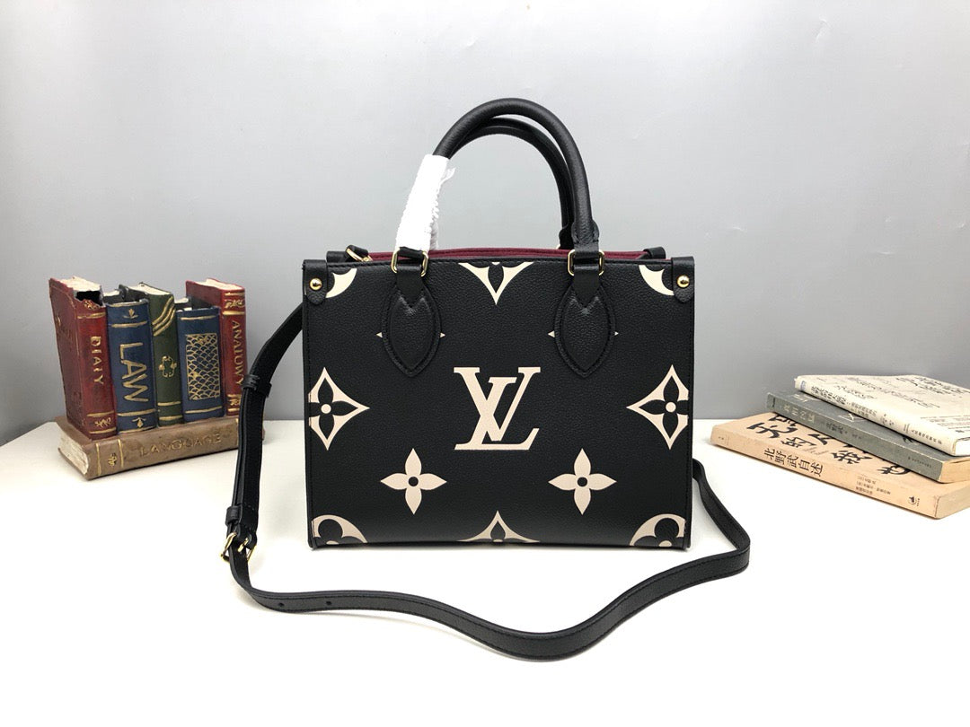 Wheat, Brown, Black, Gray and Deep Pink Bags