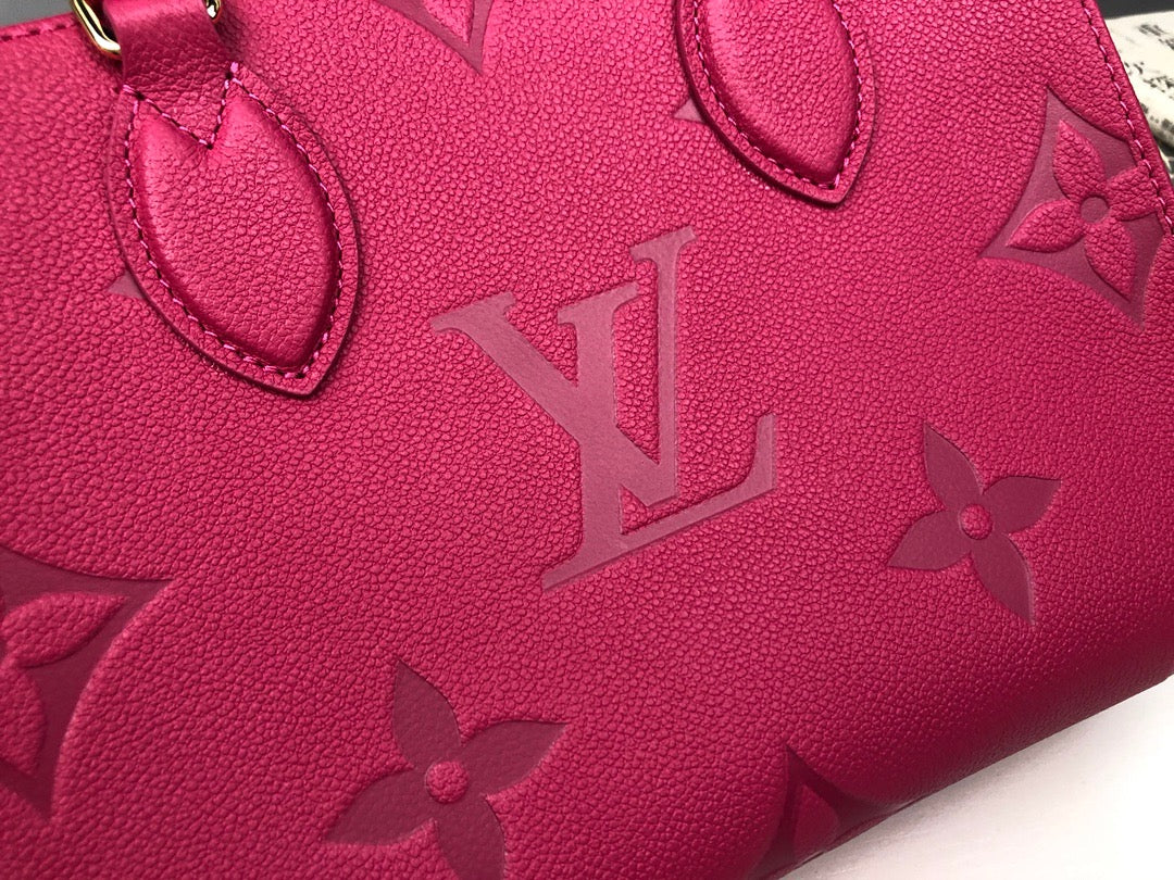 Wheat, Brown, Black, Gray and Deep Pink Bags