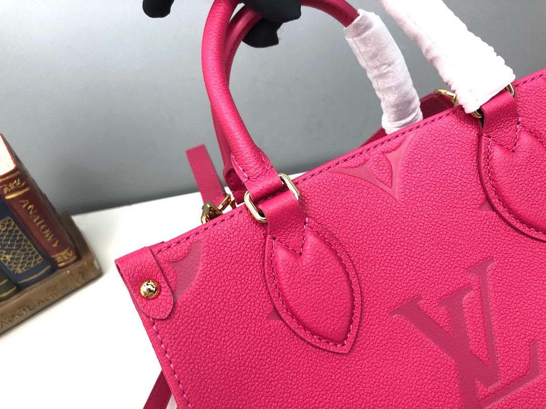 Wheat, Brown, Black, Gray and Deep Pink Bags