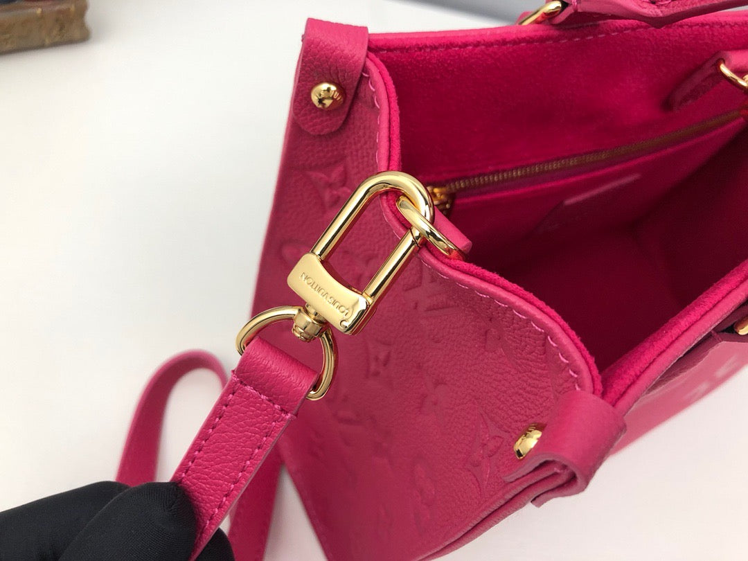 Wheat, Brown, Black, Gray and Deep Pink Bags