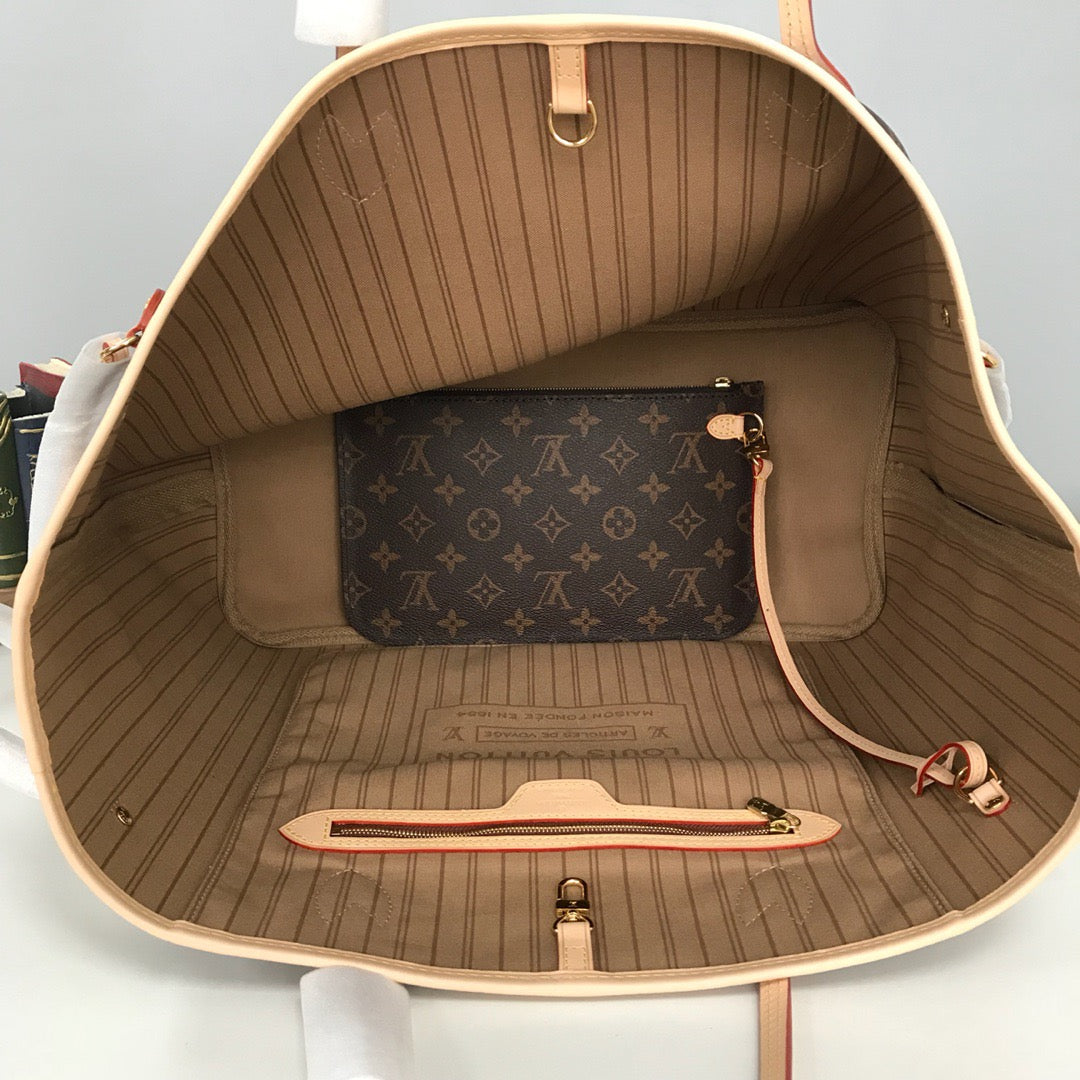Red, Tan, Crimson and Deep Pink Bags