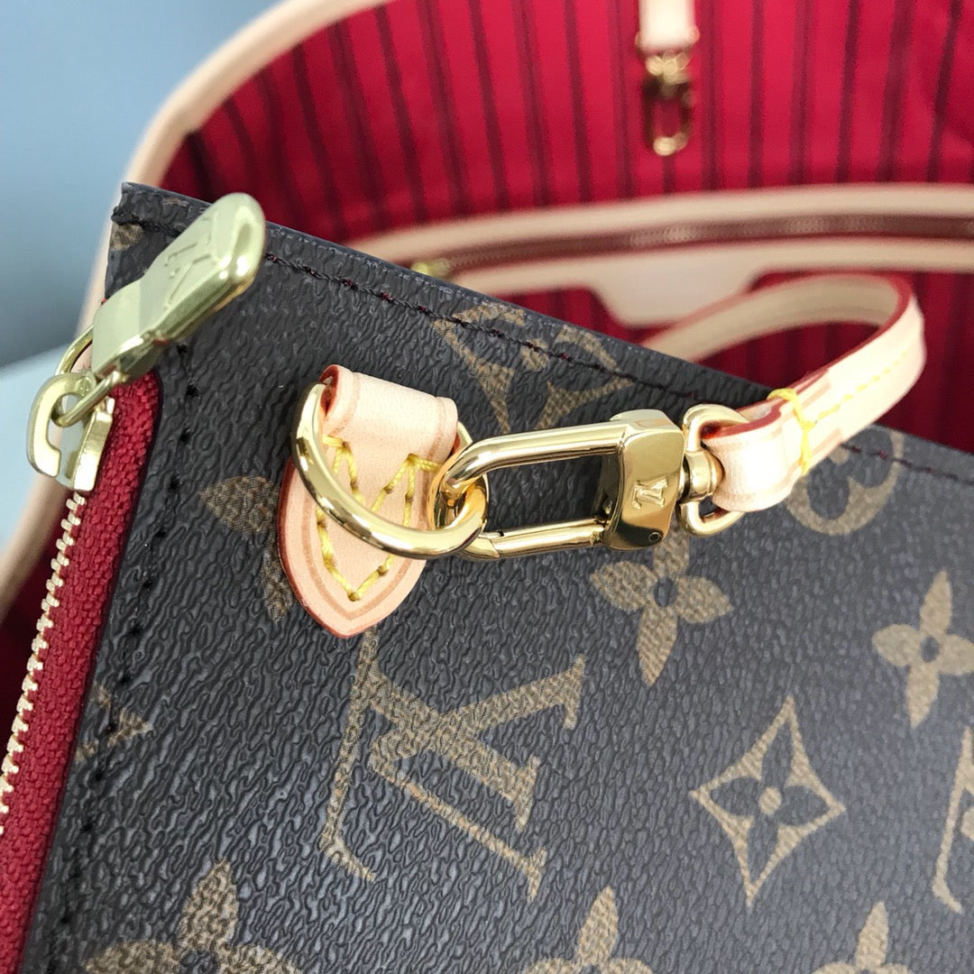 Red, Tan, Crimson and Deep Pink Bags