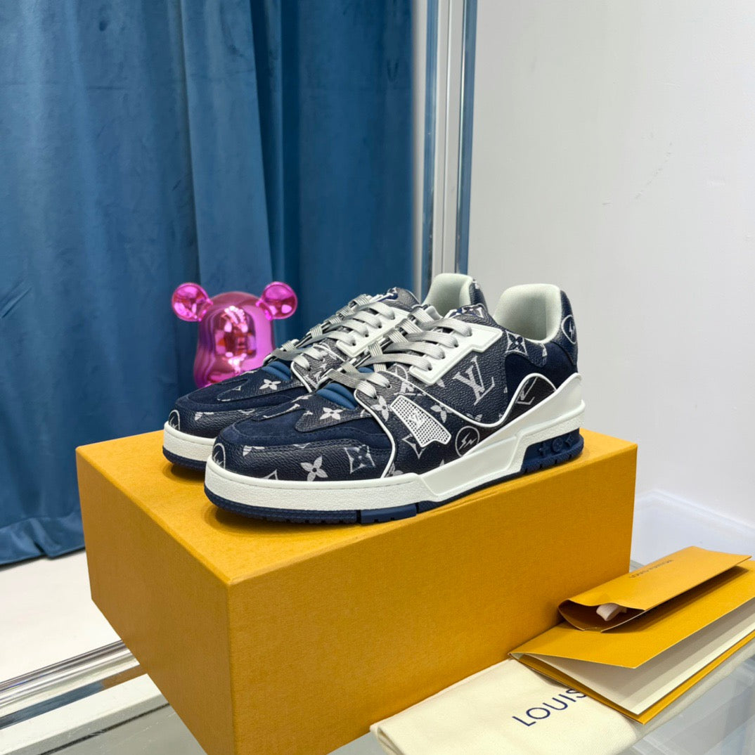 Blue green, Yellow white and Black white Shoes