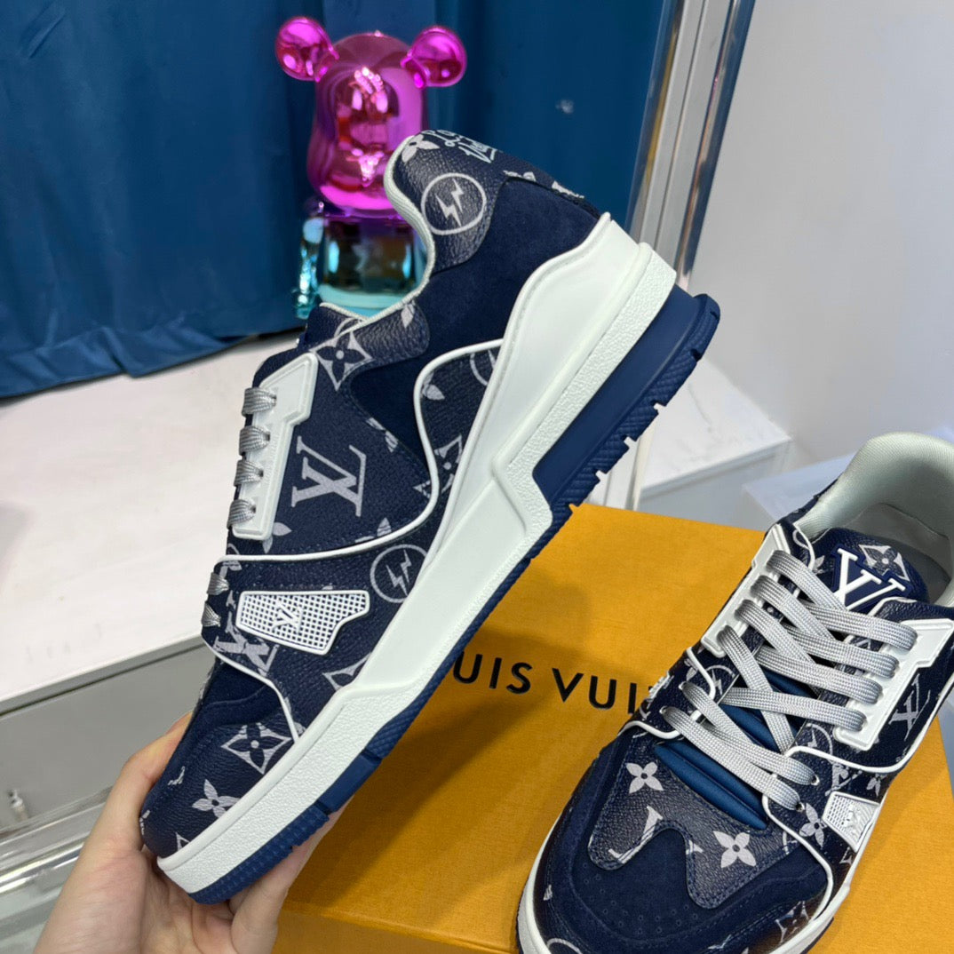 Blue green, Yellow white and Black white Shoes