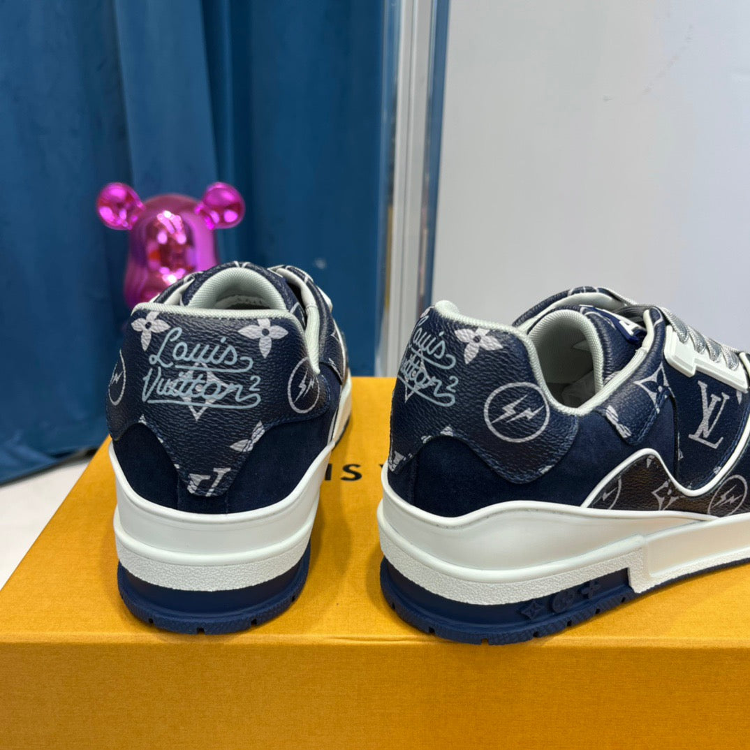 Blue green, Yellow white and Black white Shoes